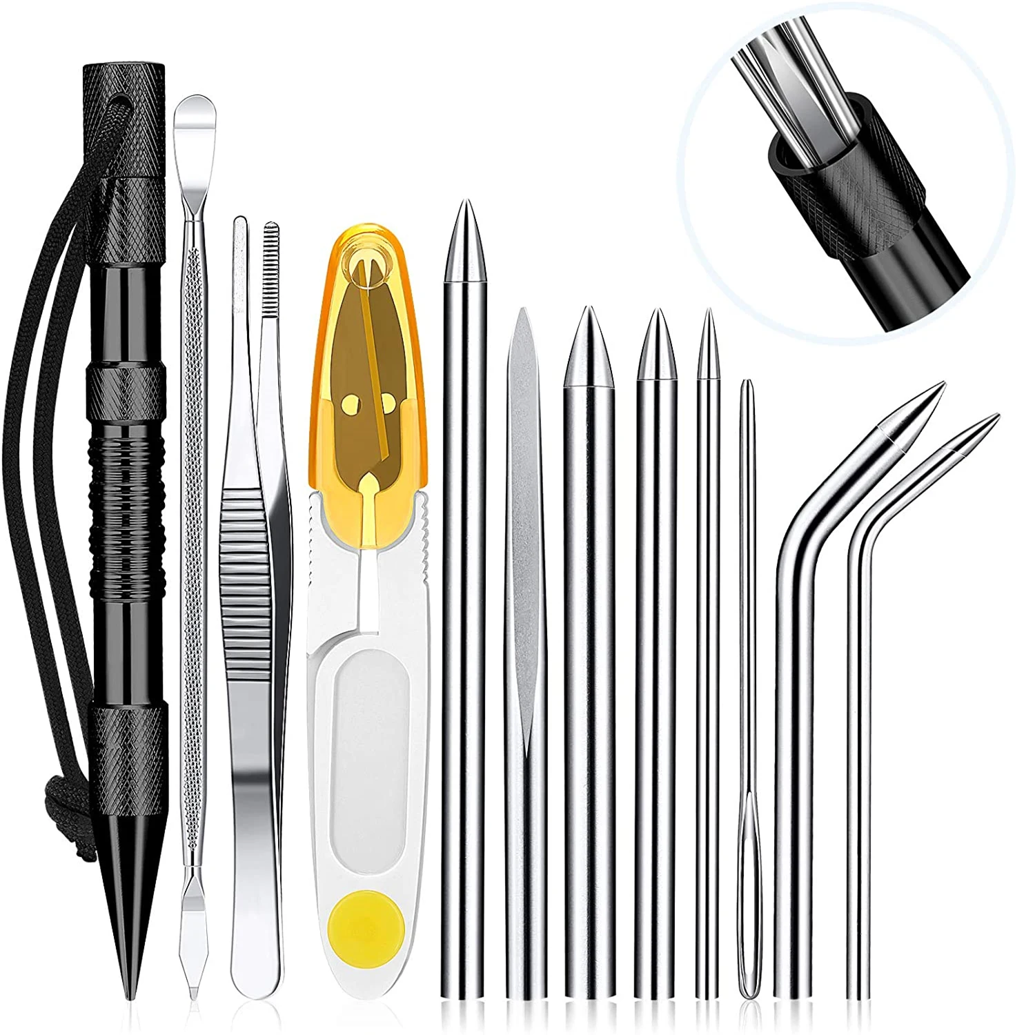 

Иглы для ремонта кожи, инструмент для рукоделия, Набор для вышивания игл для Паракорда, для шнуровки для сшивания игл для Паракорда, инструм...