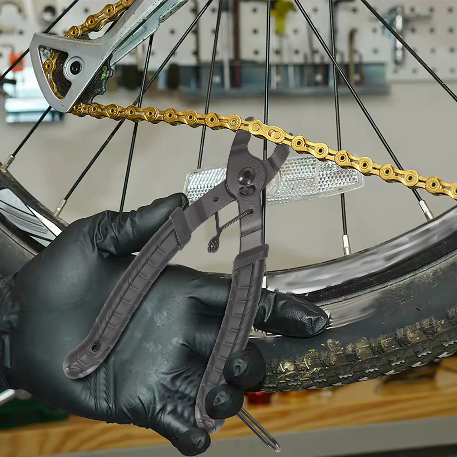 Kit Outil Réparation Chaîne Vélo – Dérive-chaîne, Pince à Maillons, Inspecteur D’usure, Maillons Rapides 6 à 12 Vitesses - 13