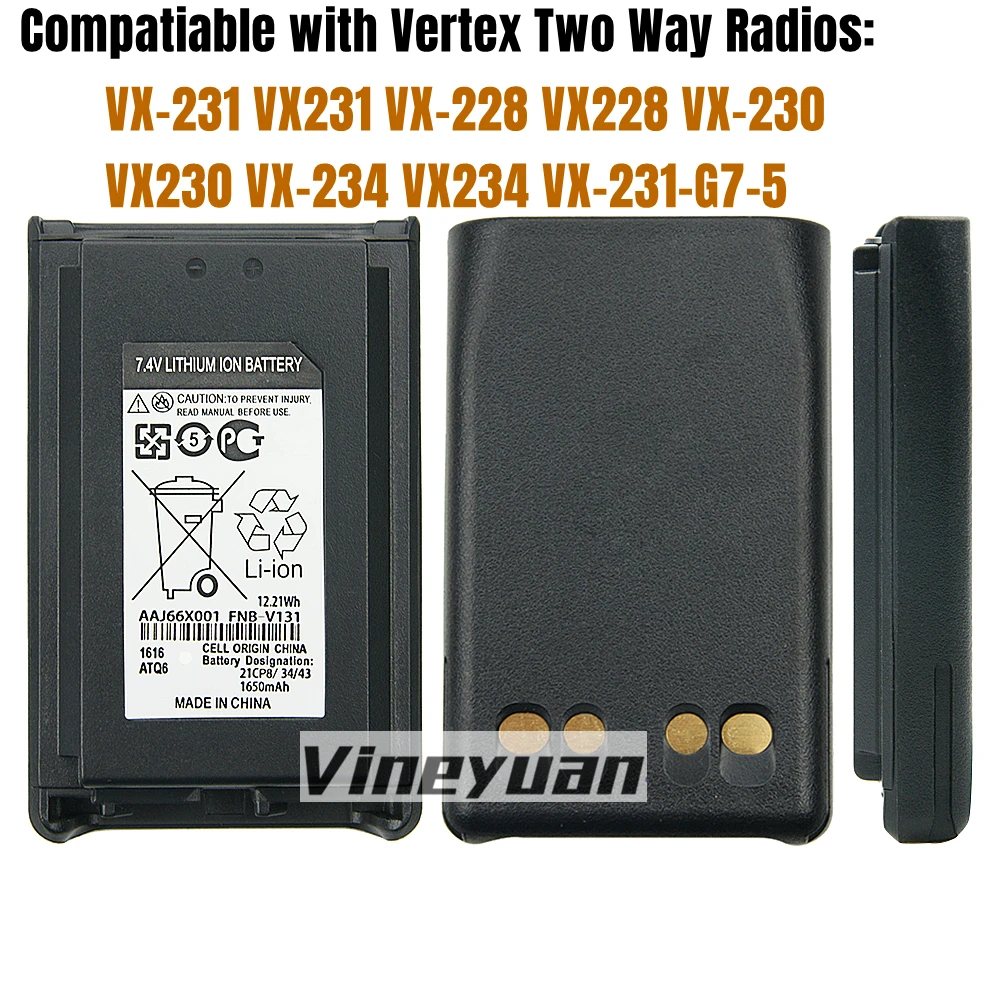 1650 V Bateria de Rádio Para Vertex