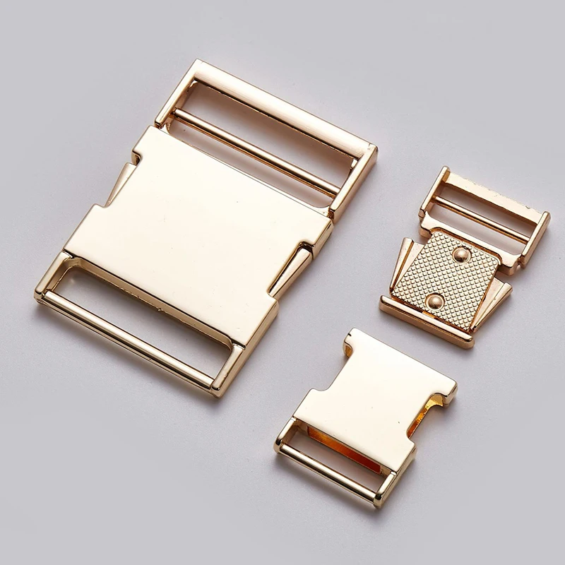 15/20/25/32/40 ミリメートル幅金属クリップバックルシルバー/ブラック