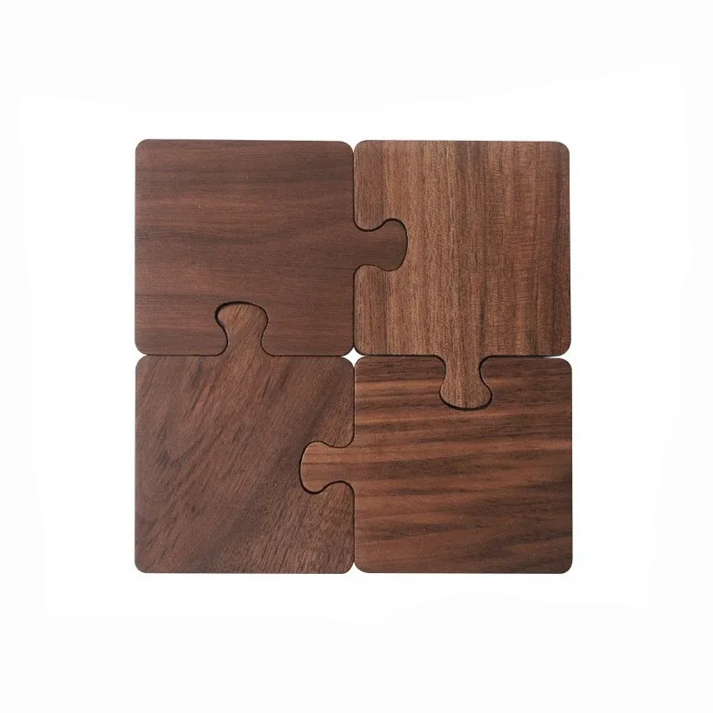 Walnut Wood Cup Coaster Heat-Resistant Pot Holder Trivets for Hot Dishes Drinks Home Dining Table Decor