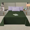 1Pc 100% Polyester Super Soft Flat Sheet Solid Colour Bed Sheet Twin Full Queen King Various Sizes 250cmX270cm 3