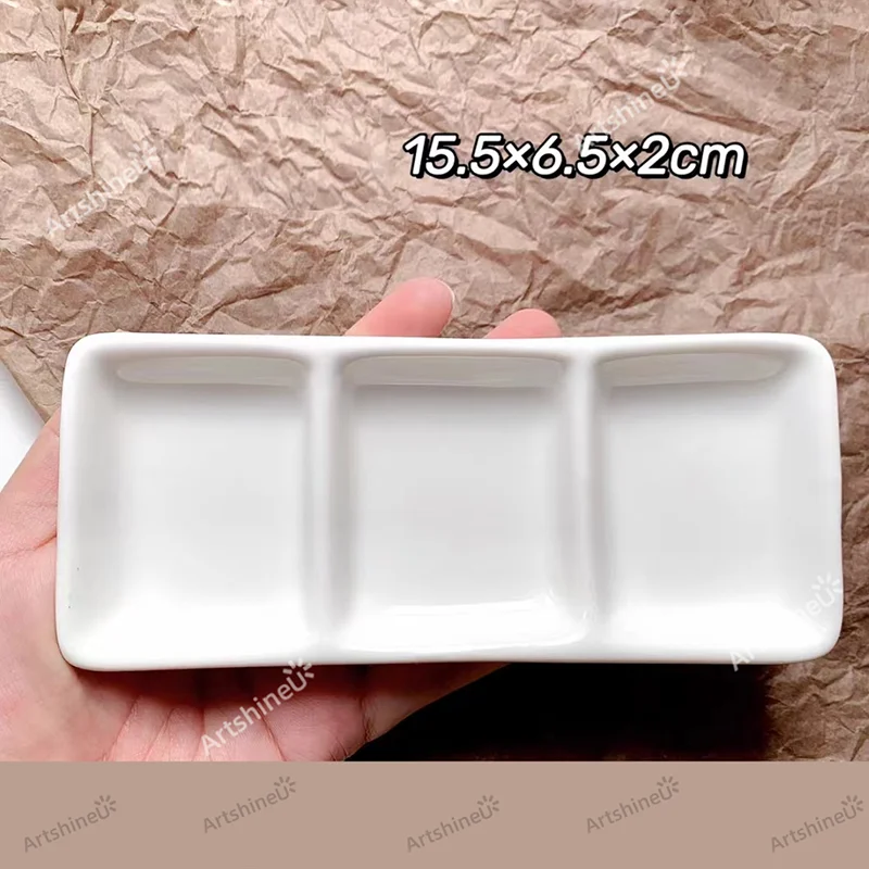 귀여운 세라믹 팔레트, 다양한 스타일 휴대용 미니 본 차이나 팔레트 트레이, 수채화 구아슈 아크릴 페인팅 용품