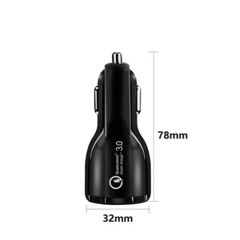 3.1A QC3.0 Caricabatteria da auto doppio USB 2 porte Display LCD Adattatore 12-24V Presa accendisigari Caricatore del telefono per auto per IPhone Samsung - Image 5