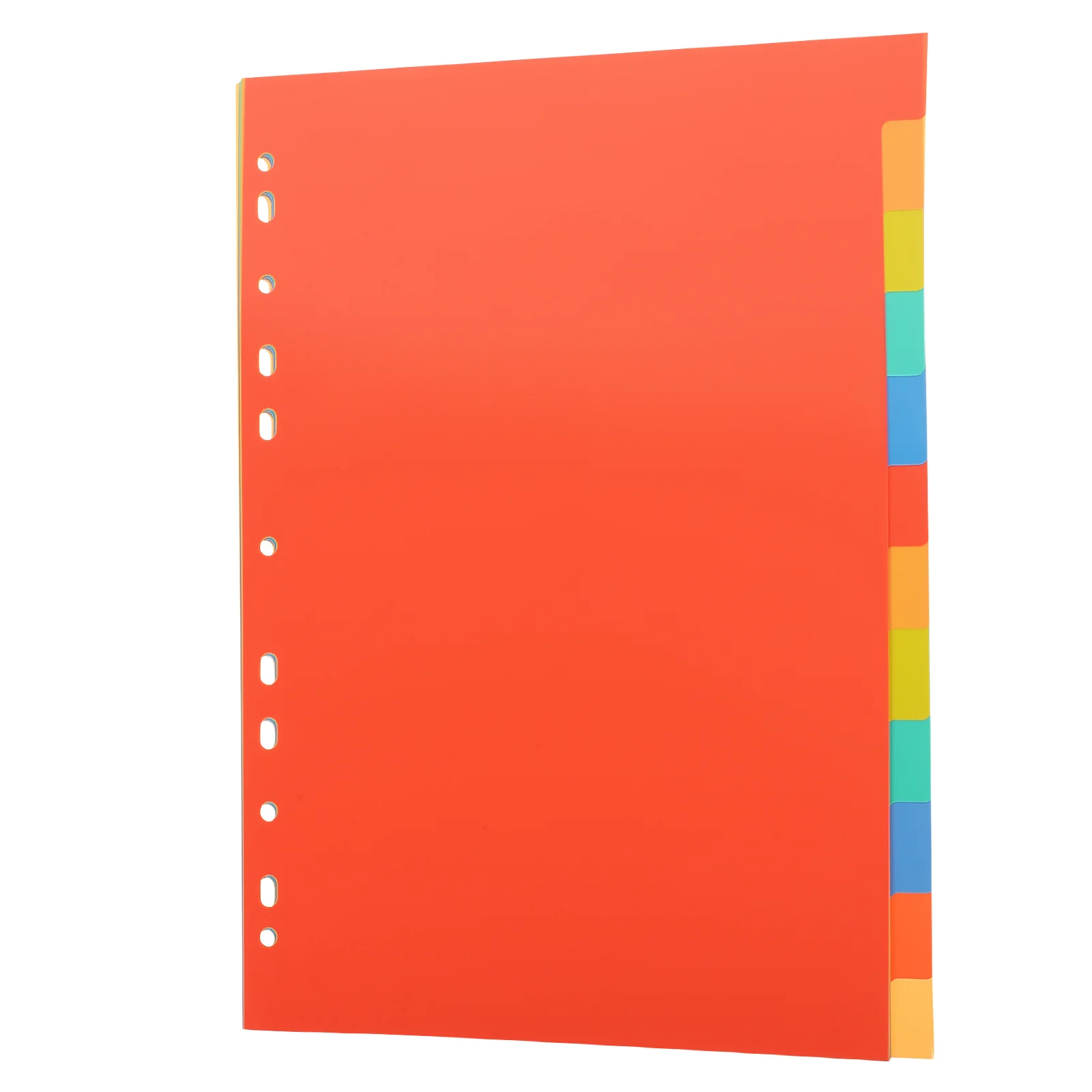 

Color Folders Binder Tabs Page A4 Folder Divider Notebook Plastic File Insertable Cards Markers Binders Folders Tab