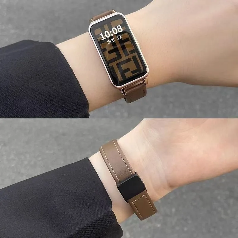Magnetic Folding Buckle Leather Strap - Sport Bracelet Replacement Wristband