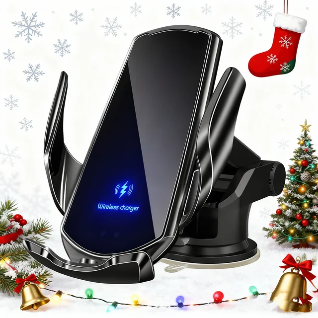 30W Car Wireless Charger Magnetic Automatic Car Mount Phone Holder For iPhone Xiaomi Samsung Infrared Induction Fast Charging