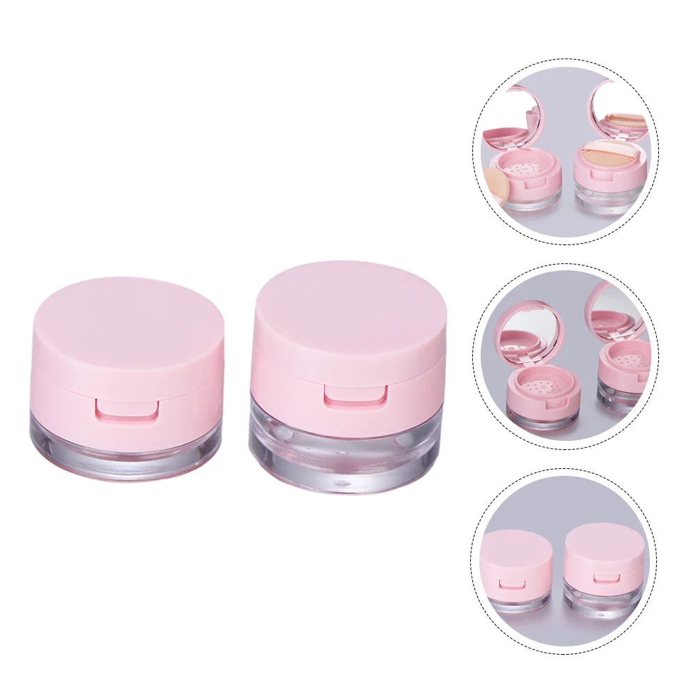

Powder Box Loose Containers Makeup Boxes Women Supply Holder Case Cases