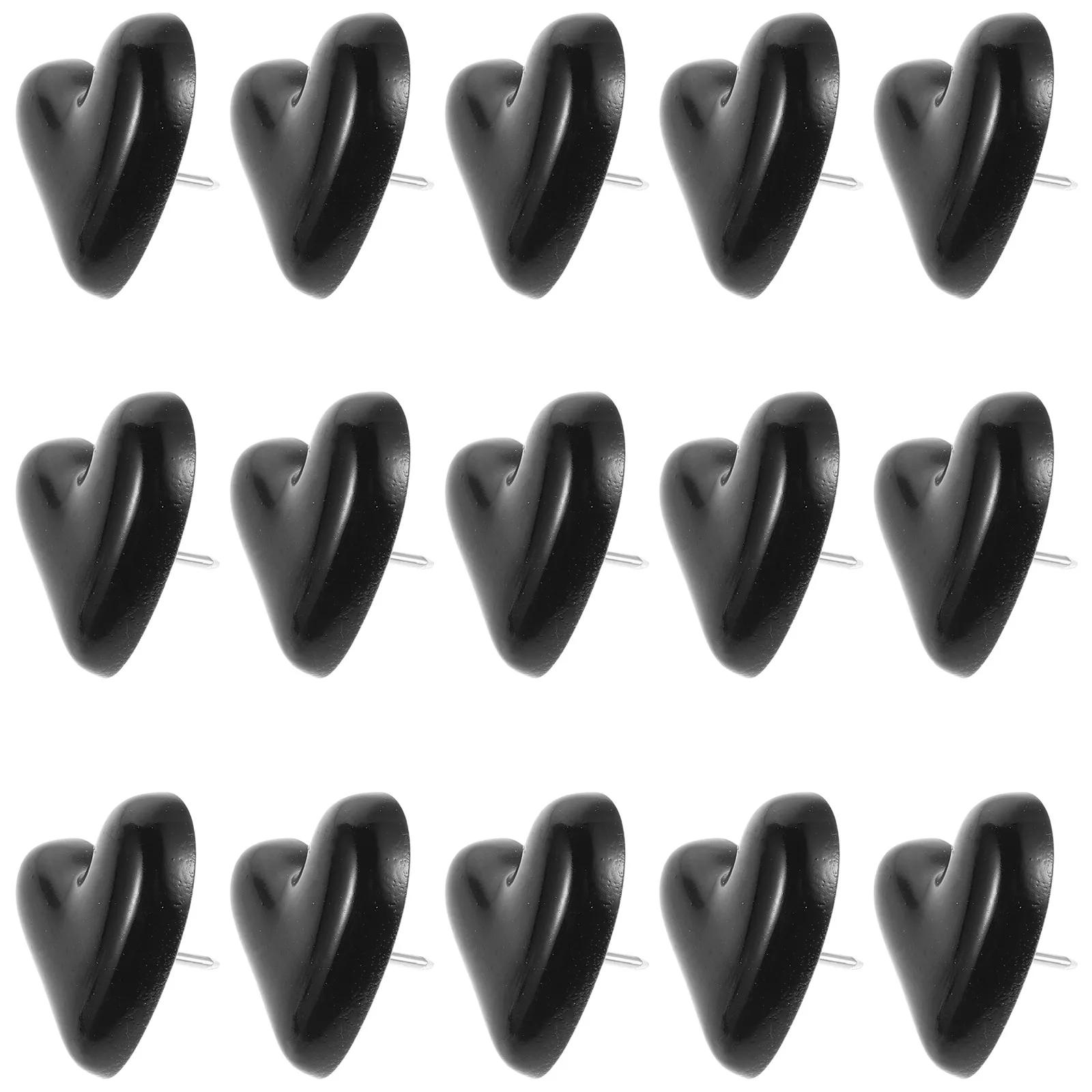 30Pcs 장 하트 푸시 핀 검정색 불규칙한 하트 모양의 압정 게시판 포스터 사진 벽 사무실 학교 장