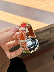Braided Leather Sport Bracelet for Galaxy Watch - Premium Band Strap (Multicolor)