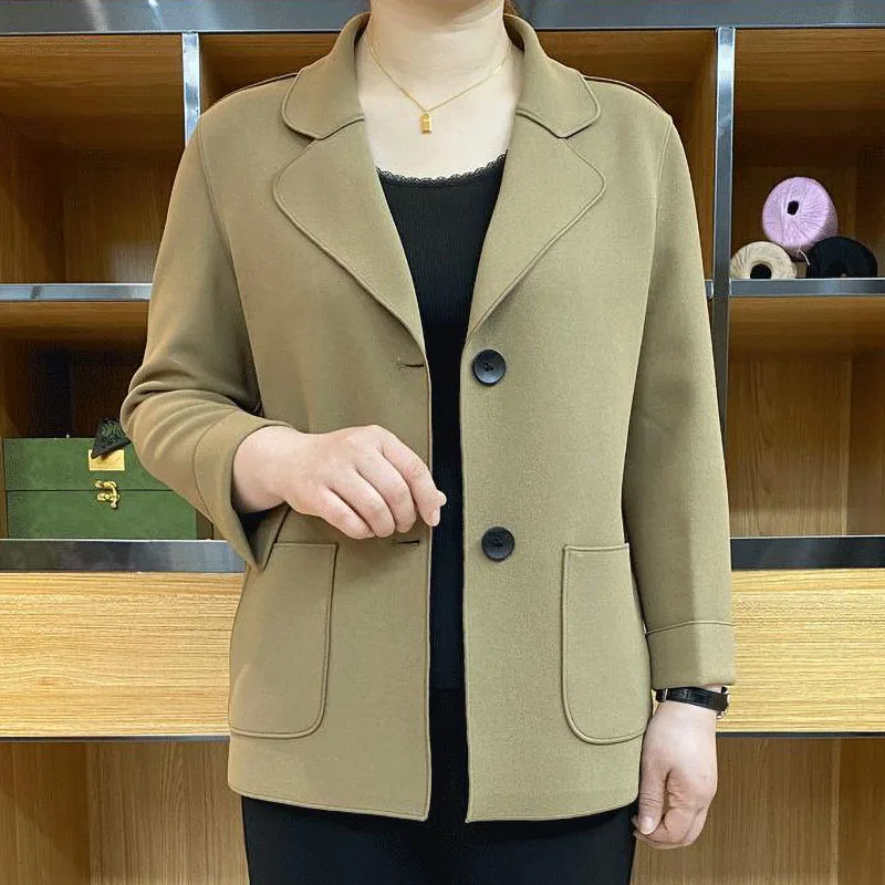 

Insozkdg Spring Retro Notched Collar Single Breasted Female Suit Jacket Fashion Casual Long Sleeve Blazers Women Coat Clothes