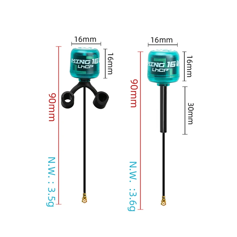 Antenne FPV 65mm/153mm LHCP/RHCP SMA/RPSMA pour Drone