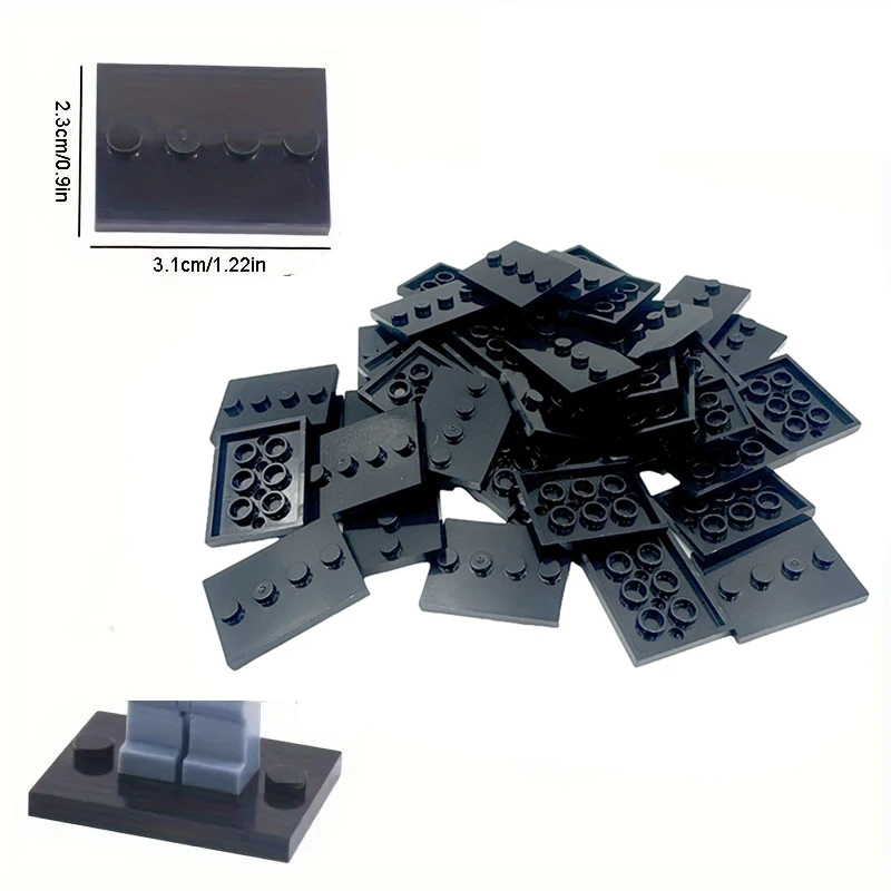 20pcs City Figures Base Plate Display Holder DIY Building Blocks Doll Baseplate Accessory Bricks Compatible 88646