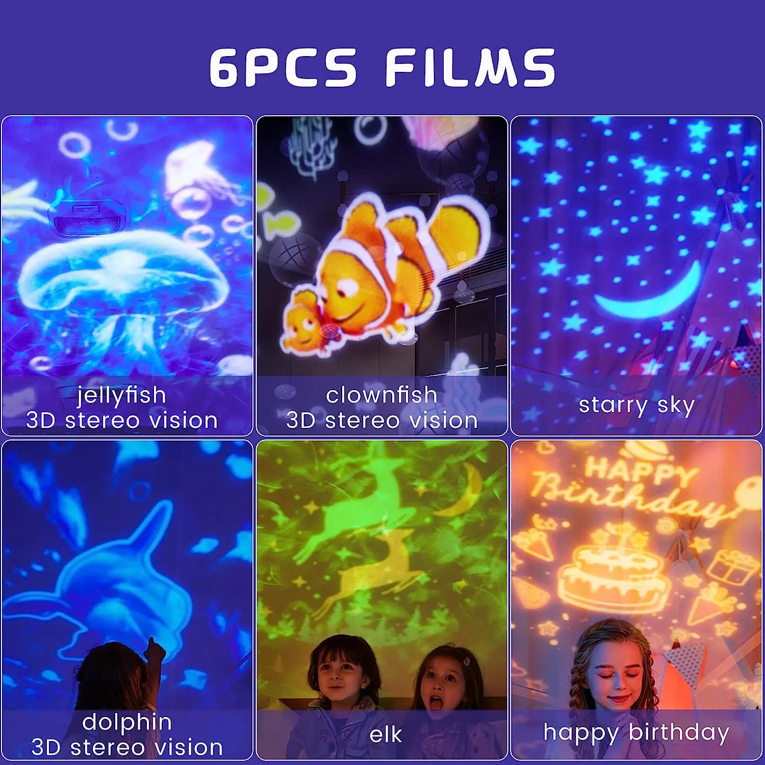 Galaxy Dynamic 360 Degrees Ocean Star Sky Starry Constellation Projector Night Light Home Decoration For Kids Baby Gift