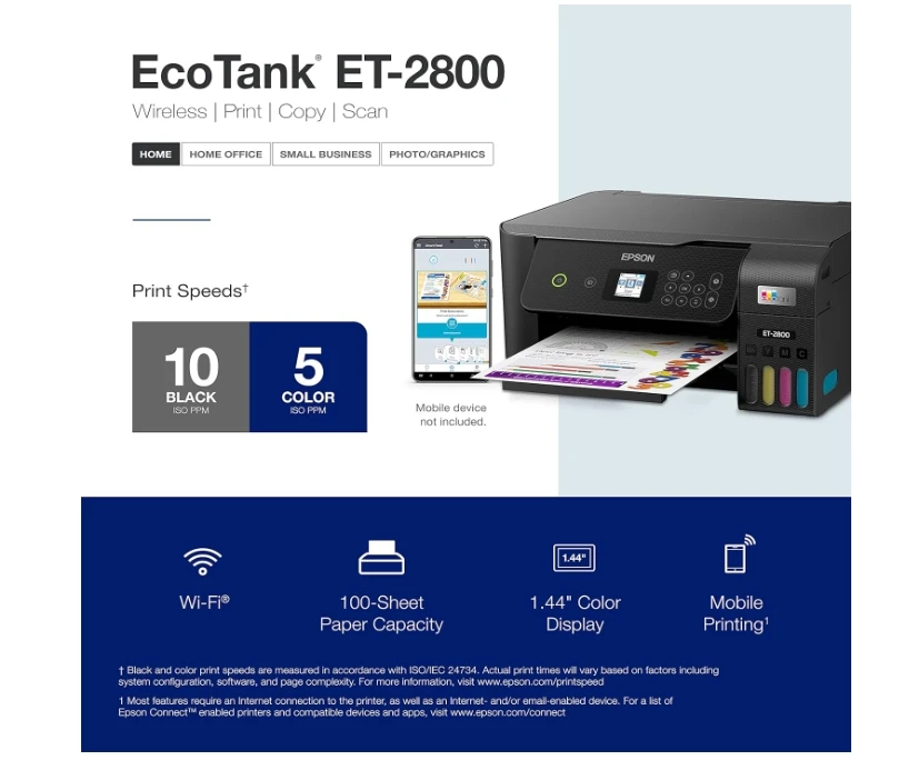 Ep/on EcoTank ET-2800 Wireless Color All-in-one Printer 4