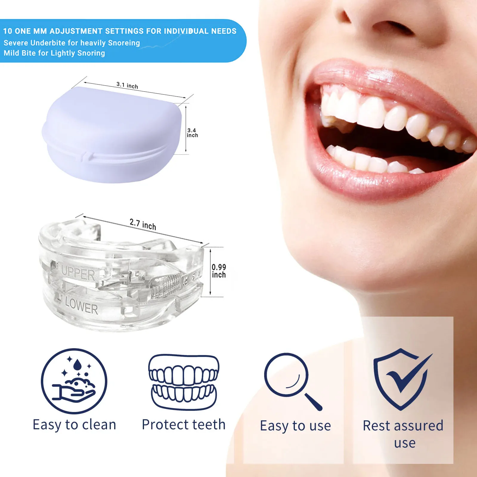 Anti Snoring Bruxism Mouth Guard Snoring Stopper Improve Sleeping Teeth Bruxism Sleep Apnea Guard Snoring Mouth Guard
