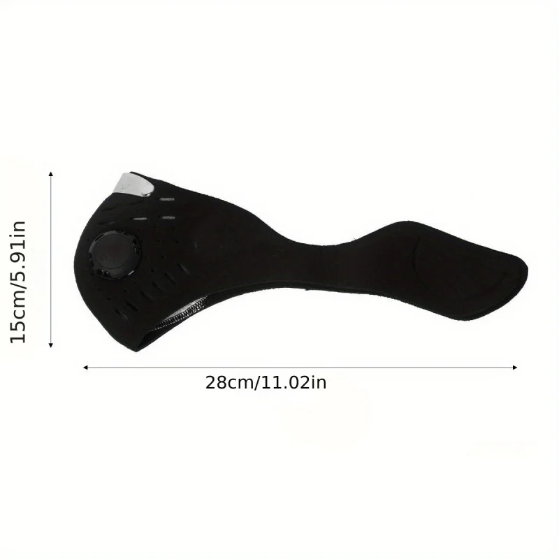 Masque facial réutilisable avec filtre détachable posé à plat, détail du système d'attache et du tissu respirant.