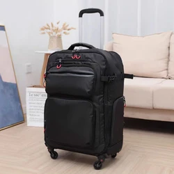 Suitcase Trolley Bag Men Spinner Wheeled Backpack 18/20/22 inch Cabin Carry on Travel Bag Waterproof Rolling Luggage Backpacks