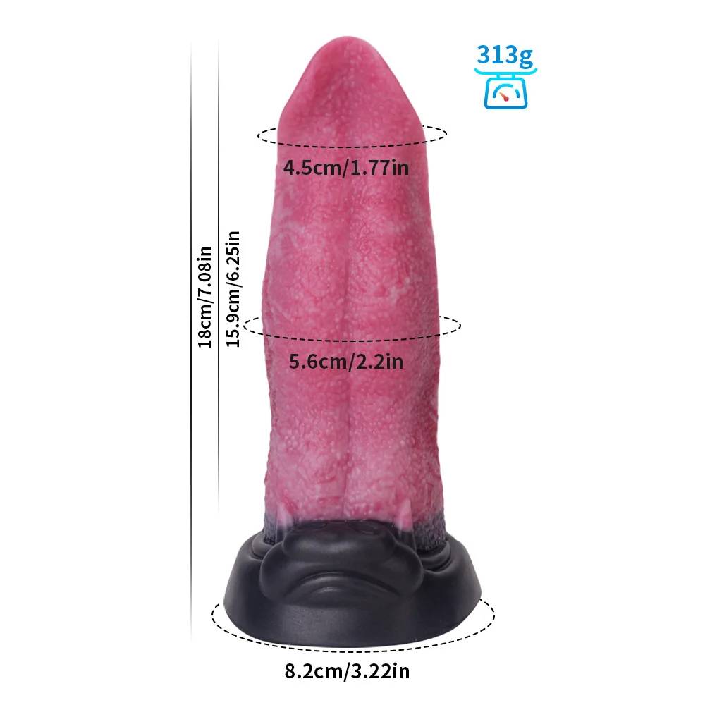 Unisex, Tongue-shaped, Dildo, Sex Toy Female Masturbator, BDSM Trainer, Manual Style Intimate Toy, Adult Toy 18+
