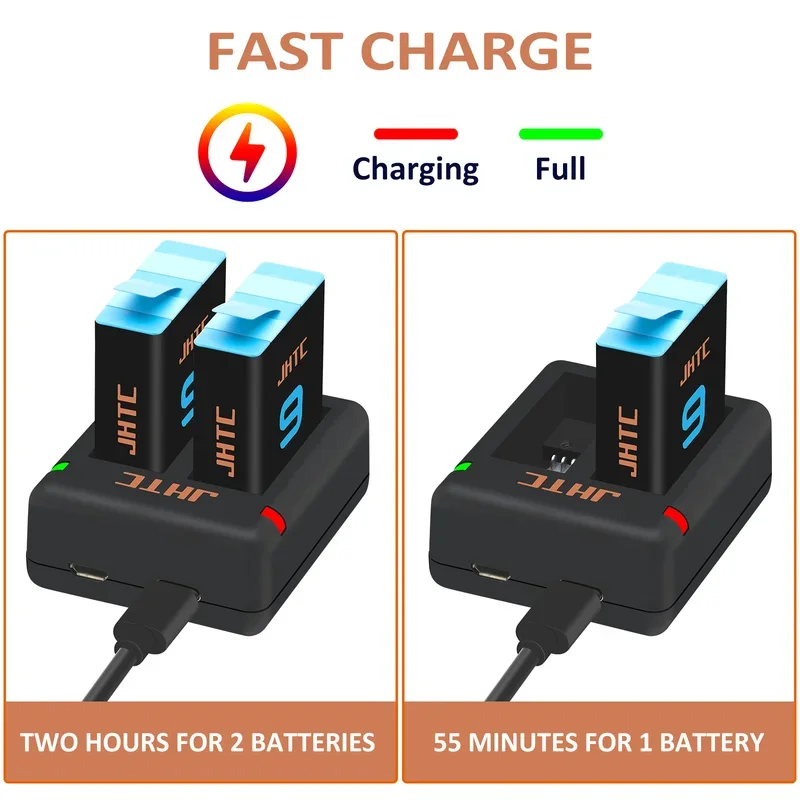 Batteries pour GoPro Hero 12/11/10/9 - Lot de 1 à 6