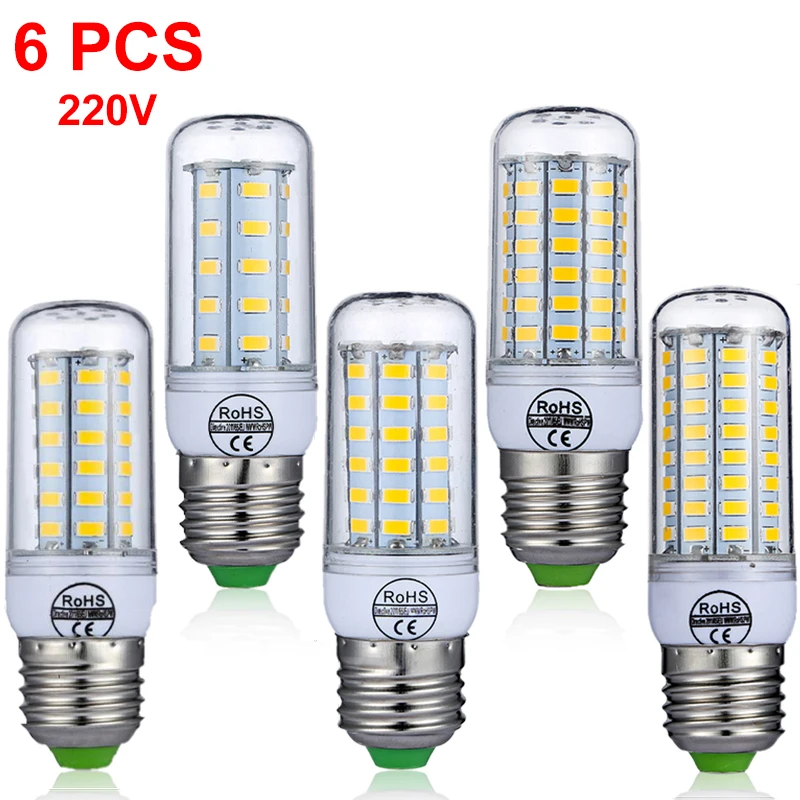 6 PCS / Lot LED Bulb E27 Light 220V LED Lamp Warm White Cold White E14 for Living Room - AliExpress