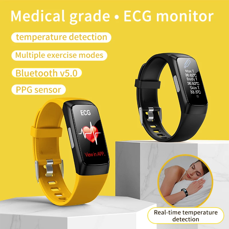 2022  Smart bracelet for men and women smart bracelet for blood pressure, oxygen, temperature, health monitoring smart bracel