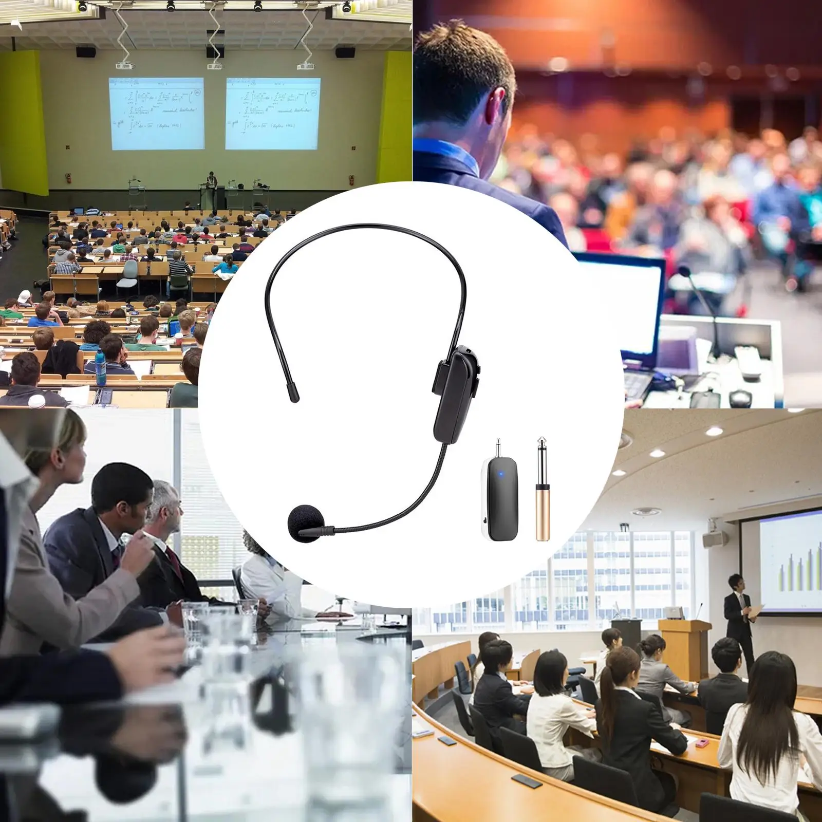 Professional Headset Microphone 50M Range Head Wear Mic Mic Systems for