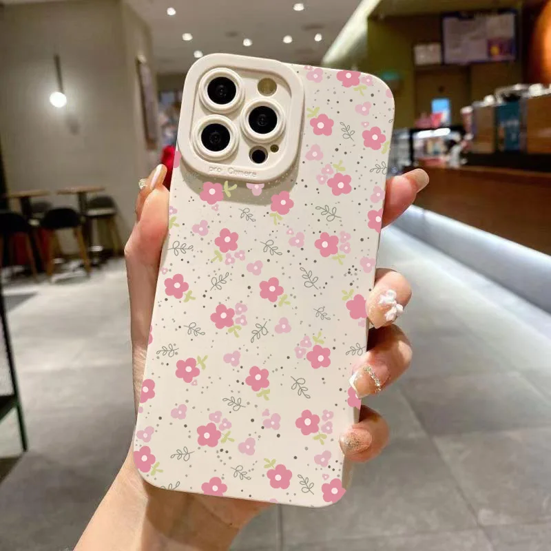 thumbnail image 1 of Funda de teléfono con patrón de rama de flores para iPhone 16, 15, 14, 13, 12, 11 Pro Max, XS, XR, 7, 8 Plus, funda de silicona suave mate a prueba de golpes, 1 of 5