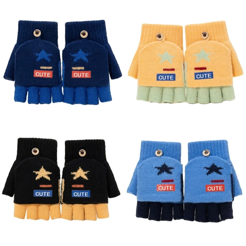 2pack Outdoor Sports Gloves Children Durability Mittens Skiing Cycling Gloves for Skiing Walking and Everyday Warmth