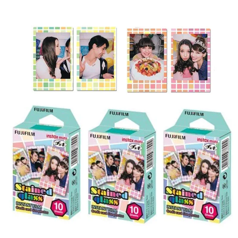 New 10-100 sheets Fujifilm Instax Mini Film White Edge Photo Paper For Mini  LiPlay 11 9 8 40 70 90 LINK Instant Camera - AliExpress