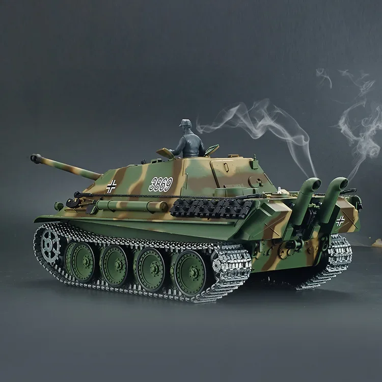 Henglong 3869 Cheetah 116 tank destroyer RC model metal battle tank competitive remote control electric smoke simulation model 2