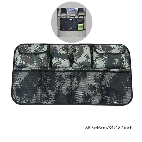 Rear Seat Back Storage Bag Multi Hanging Nets Pocket Trunk Bag Organizer Auto Stowing Tidying Interior Accessories Supplies