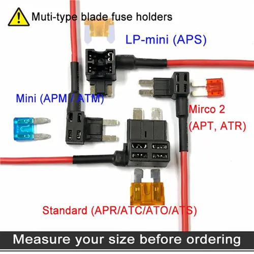 5 Pack Fuse Tap Standard 12V Add-a-circuit Fuse TAP Adapter Fuse Holder With 5 Amp Standard Blade Fuse APR ATO ATC ATS Set - Image 3