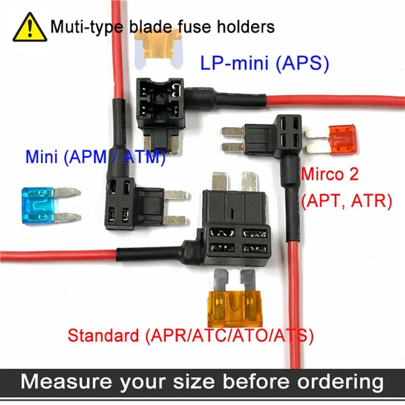 5 Pack Fuse Tap Standard 12V Add-a-circuit Fuse TAP Adapter Fuse Holder With 5 Amp Standard Blade Fuse APR ATO ATC ATS Set - Image 3