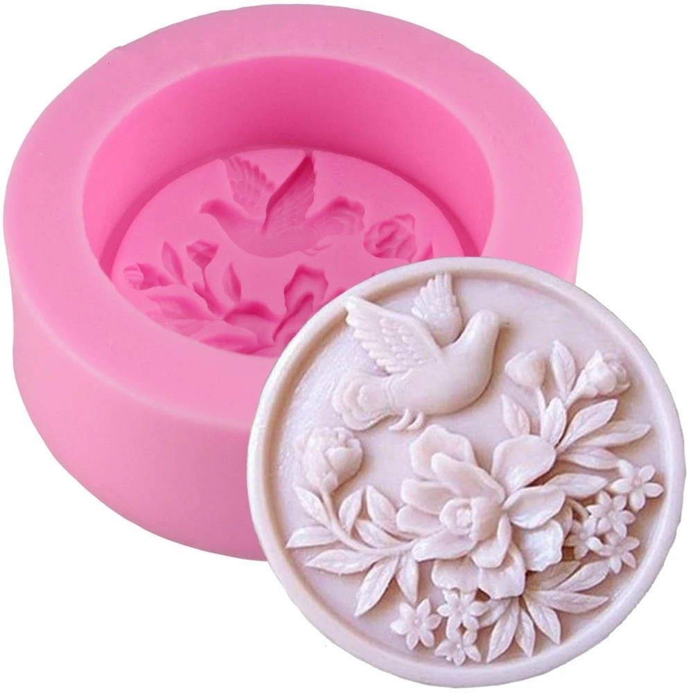 Peace Dove DIY Silicone Soap Molds Resin Fimo Clay Candle Moulds