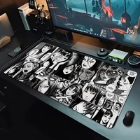 Black and White Mouse Pad Junji ito Laptop Gamer Mousepad Office Large Desk Mat PC Keyboard Extended Table Pad Carpet Mice Mat 1