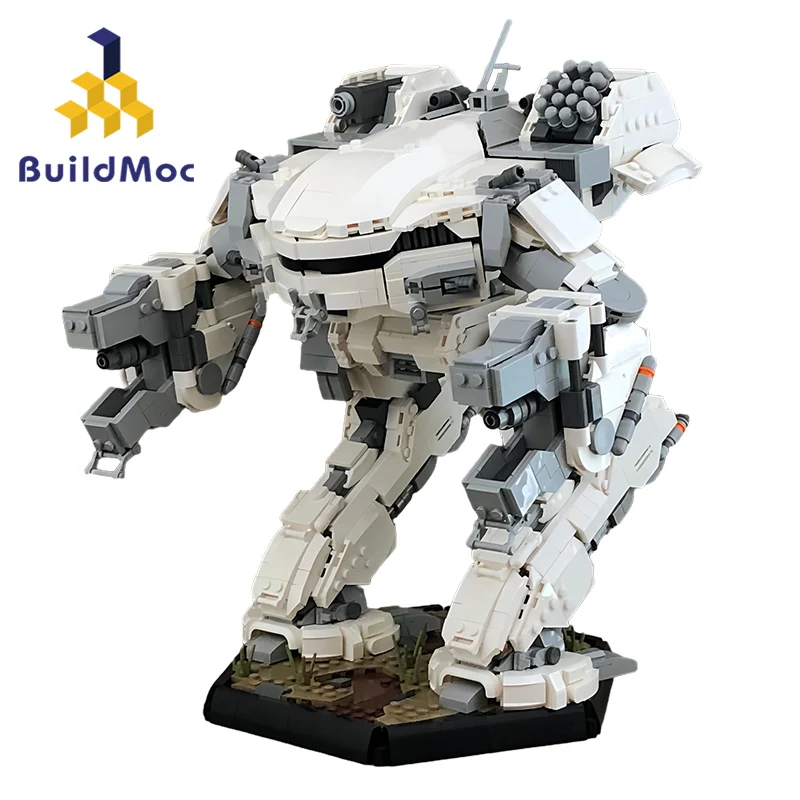 

BuildMoc BattleTech, робот-краб мейча, Кинг, набор строительных блоков, катапульта, воин, кирпичная игра, игрушки для детей, подарки на день рождения и Рождество