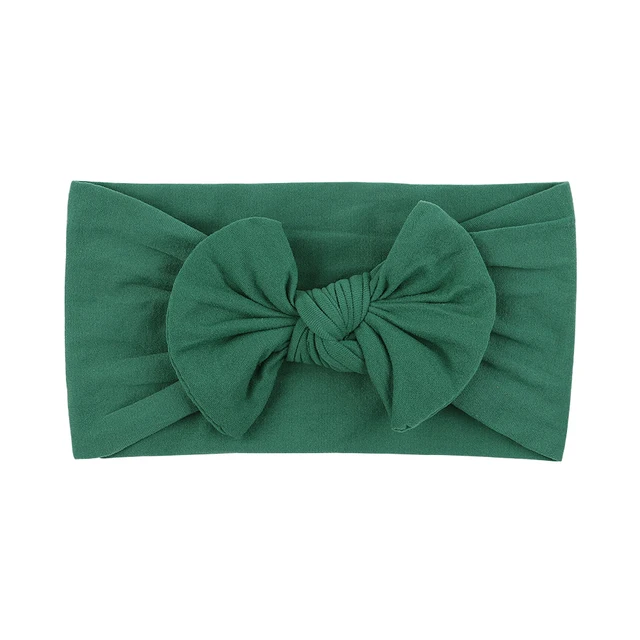 Solid Color Broadside Bowknot Headband for Kids Girls Elastic Hair Band Baby Hairband Boutique Turban Headwear Hair Accessories 38