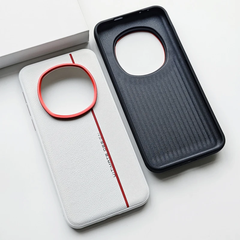Minimalist Splicing PU Leather + Hard PC Anti-Fall Non-Slip Phone Case