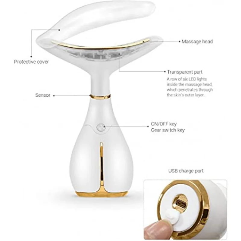 Portable Face Massager Neck Face Beauty Machine Facial Lifting Reduce Double Chin Anti Wrinkle Skin Tightening Skin Care Tools