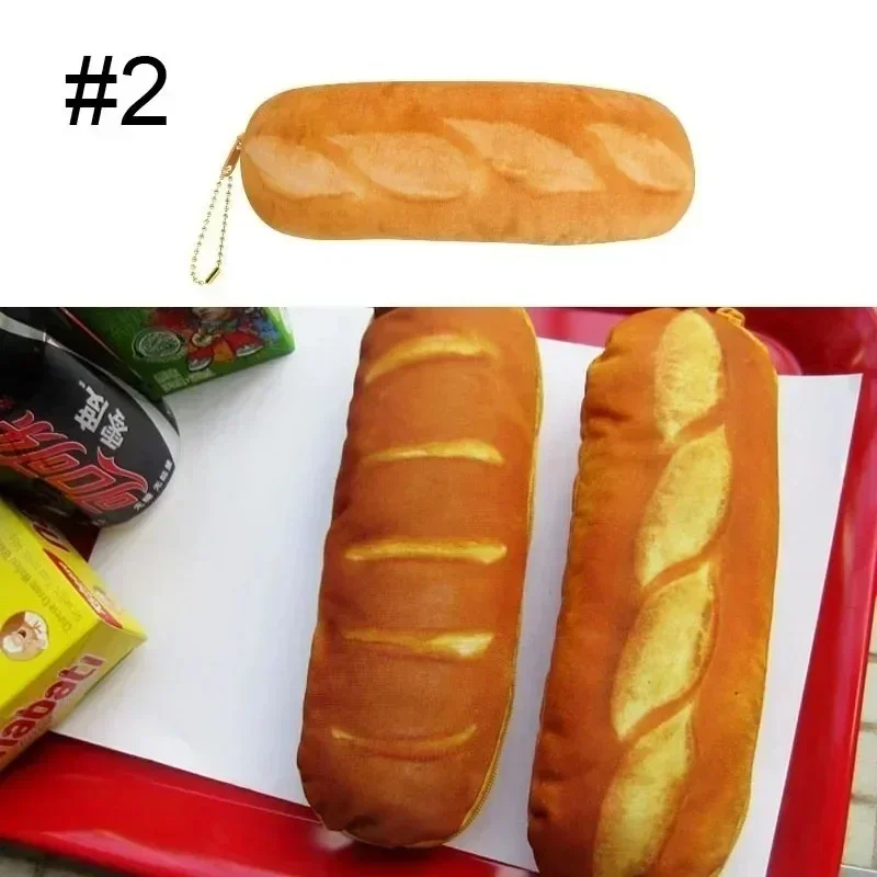 

Large Capacity Funny Individual Pencilcase Kawaii Bread Shape Pen Case Bag Children Gift Back To School Cute Stationery Supplies