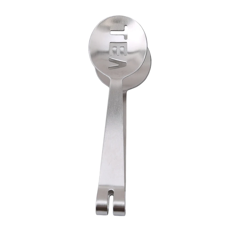 Tea Bag Tongs Reusable Stainless Steel Teabag Squeezer Strainer Holder Grip Metal Spoon Mini Sugar Clip Tea Leaf Strainer Tool