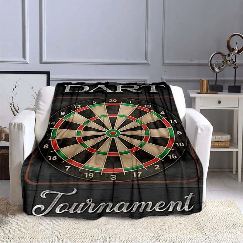 

Darts Dart-throwing Dartboard Game On Blanket Sofa Cover Soft Hairy Blanket Flannel Fluffy Comfortable Home Travel Throw Blanket