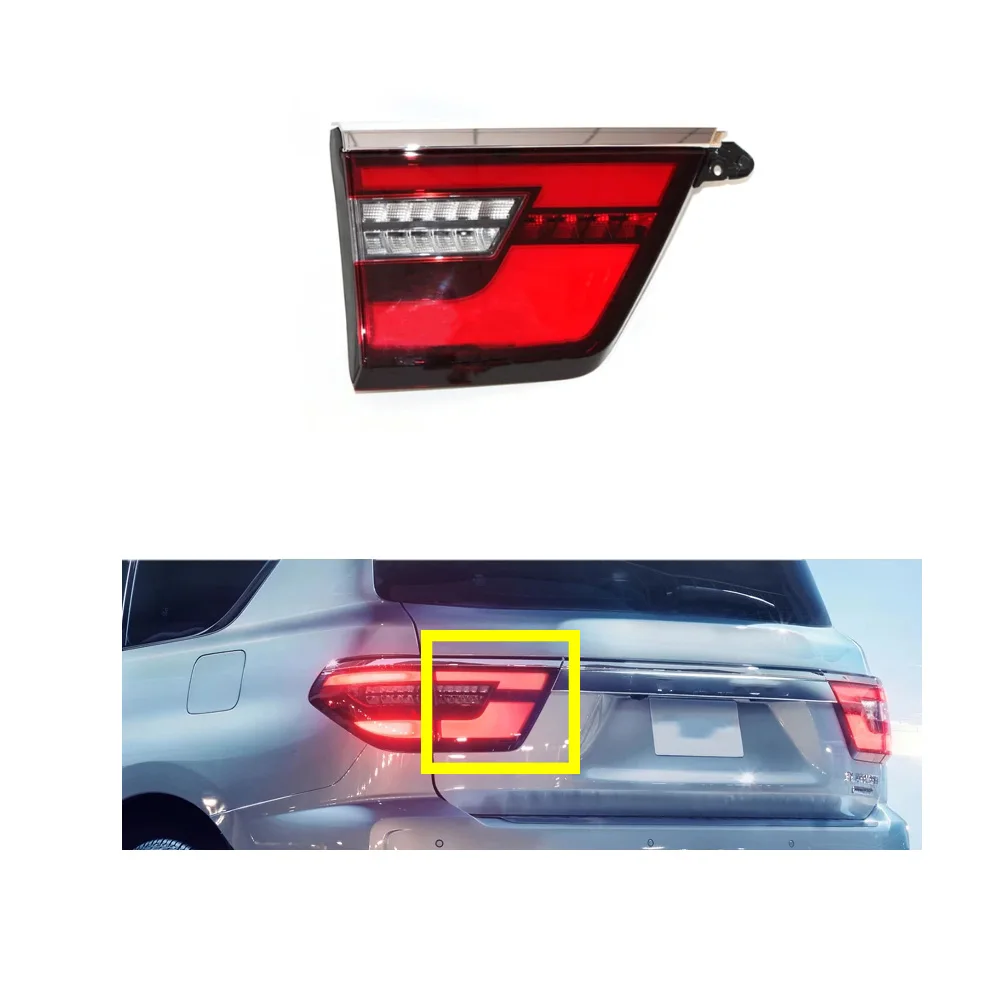 

1 Pcs Inner Led Taillight Assembly for Nissan Patrol Y62 2020 Rear Stop Lamp for Y62 Red Back Reverse Light Parking Lamp L or R