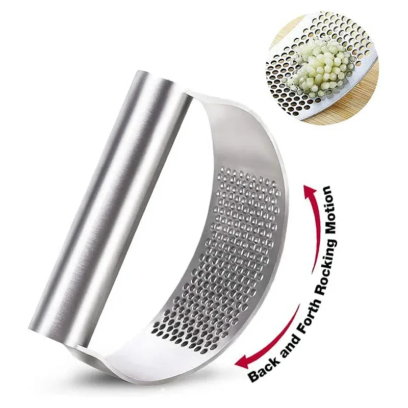 Upgraded Stainless Steel Garlic Press Squeezer Manual Garlic Ginger Rocker Crusher Garlic Cutting Mince Tools Kitchen Gadgets 3