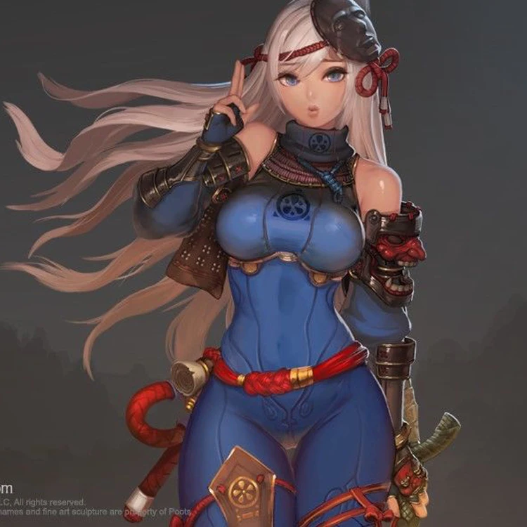 Figura Modello In Resina Da 30Mm Gk Black Friday Ninja Fantasy Theme Kit Non Assemblato E Non Verniciato