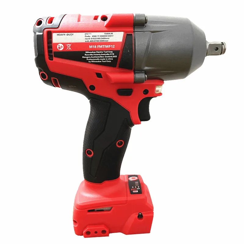 Fit For Milwaukee 18V Battery 1300NM Large Torque Cordless Wrench Brushless Electric Impact Wrench Repair Power Tools Car Truck 2