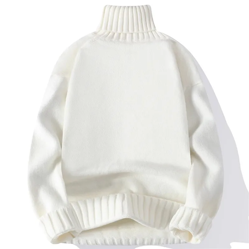 New Turtleneck Sweater Men Pullover Casual Solid Color Knitted Black Sweater Fashion Autumn Winter Men Clothing 2023 Sweater Man 3
