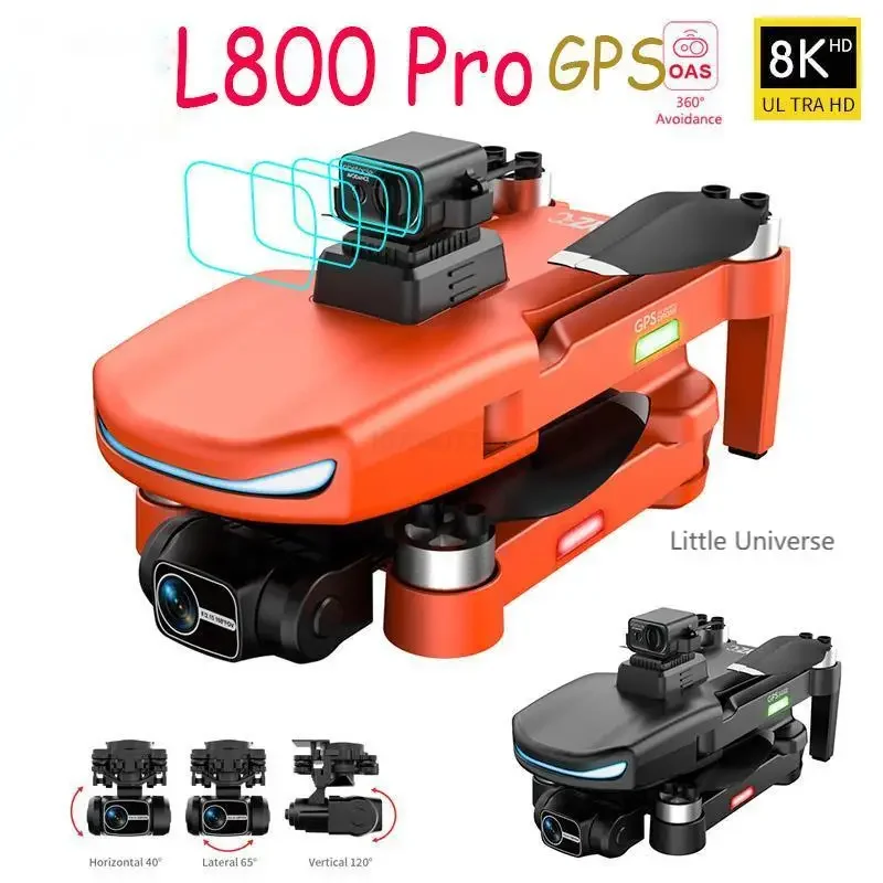 Квадрокоптер L800Pro складной с HD-камерой, 3 оси, 1200 м