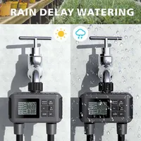 Garden Watering System 3 Separate Timing Programs Water Timer 2 Outlet Garden Irrigation System Controller 3